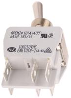 645h2 APEM Toggle Switch, Panel Mount, On-(On), DPST, Tab Terminal