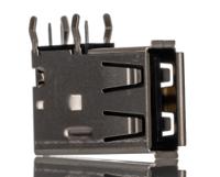 48204-0001 Molex Right Angle, Through Hole, Socket- Single Port Type A 2.0 USB Connector