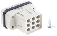 09120083001 HARTING Heavy Duty Power Connector Insert, 16A, Male, Han Q Series, 9 Contacts