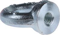 124-4842 RS PRO Carbon Steel Eye Nut, M12 Thread, 30mm Internal Eye Diameter, 54mm Outer Eye Diameter, 0.34t Load