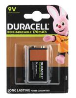 hr9v-p1-rs Duracell 170mAh NiMH 9V Rechargeable Battery