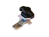 517-865 RS PRO Black Zinc Plated Steel Camlock, 25mm Panel-to-Tongue, 20.1 x 22.5mm Cutout, Knob Unlock