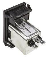 bzv01a062001 Bulgin 6A, 250 V ac Male Snap-In IEC Filter BZV01/A0620/01