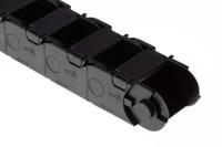 1421250 Igus 14, e-chain Black Cable Chain - Flexible Slot, W36 mm x D25mm, L1m, 125 mm Min. Bend Radius, Igumid NB