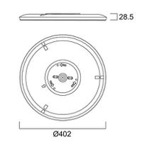 90133 Sylvania Circular LED Bulkhead Light, 22 W, 240 V, , Lamp Supplied, IP54, SYLRADIANCE