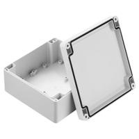 186-2282 RS PRO Grey Polycarbonate Enclosure, IP67, IK07, Grey Lid, 134.75 x 134.75 x 60.1mm