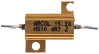 hs10-4r7-j Arcol, 4.7Ω 10W Wire Wound Chassis Mount Resistor HS10 4R7 J ±5%