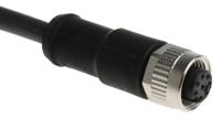 380325 Pilz Female 4 way M12 to Male 5 way M12 Sensor Actuator Cable, 0.1 m