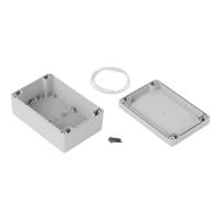192-0698 RS PRO Grey ABS Enclosure, IP65, Grey Lid, 100.1 x 150.1 x 60mm