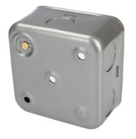 255-4753 RS PRO Grey Back Box, BS, Wall Mount, 1 Gangs, 76 x 76 x 40mm