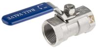 499-2818 RS PRO Stainless Steel Reduced Bore, 2 Way, Ball Valve, Threaded, BSPP 1in, 68bar Operating Pressure