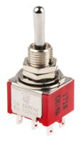3-1825139-9 TE Connectivity Toggle Switch, Panel Mount, On-On-On, DP3T, Solder Terminal, 120V
