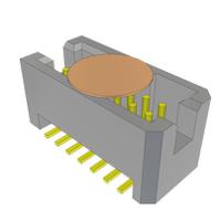 tfm-107-02-s-d-k-tr Samtec TFM Series Vertical Through Hole and Surface Mount PCB Header, 14 Contact(s), 1.27 mm Pitch, 4 Row, Shrouded