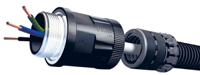 nvnv-m508-14 PMA Fixed Fitting, Conduit Fitting, 48mm Nominal Size, M50 x 1.5, Brass, Black IP68, IP69K rating