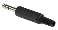 392-665 RS PRO Jack Connector 6.35 mm Cable Mount Stereo Plug, 3Pole