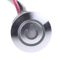 175-8727 RS PRO Illuminated Push Button Switch, Momentary, Panel Mount, 16mm Cutout, SPST, Blue LED, 36V dc, IP67