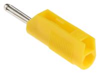 930729103 Hirschmann Test & Measurement Yellow Male Banana Plug, 4 mm Connector, Screw Termination, 30A, 60V dc, Nickel Plating