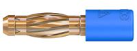 240106-23 Staubli Blue, Male to Female Test Connector Adapter With Brass contacts and Gold Plated - Socket Size: 2mm