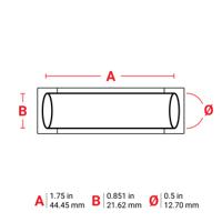pspt-500-175-yl Brady B-342 PermaSleeve Yellow Heatshrink Labels, 44.45mm Width, 21.62mm Height, 100 Qty