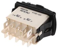 kr47cakeeg APEM Illuminated DPDT, (On)-Off-(On) Rocker Switch Panel Mount