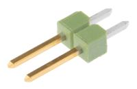 826629-2 TE Connectivity AMPMODU MOD II Series Straight Through Hole Pin Header, 2 Contact(s), 2.54 mm Pitch, 1 Row, Unshrouded