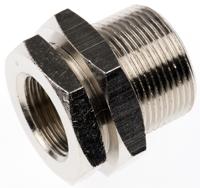 0920-00-21 Legris 0920 Series Bulkhead Threaded Adaptor, G 1/2 Female to M28 Female, Threaded Connection Style