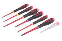 be-9889s Bahco Pozidriv; Slotted Insulated Screwdriver Set, 6-Piece