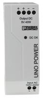 2904375 Phoenix Contact UNO POWER Switched Mode DIN Rail Power Supply, 85 → 264V ac ac Input, 5V dc dc Output, 8A