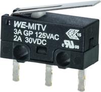 463092370402 Wurth Elektronik Lever Micro Switch, Through Hole Terminal, 3 A, SP-CO
