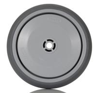 026717 Tente Grey Rubber Non-Marking Trolley Wheel, 100kg