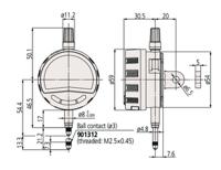 543-710b Mitutoyo 543-710BMetric Plunger Digital Indicator, 12.7 mm Measurement Range, 0.01 mm Resolution , 0.02 mm Accuracy