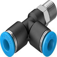 qstl-18-6 Festo QSTL Series T Fitting, R 1/8 Male to 6 mm, Threaded-to-Tube Connection Style, 153118