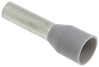 9019190000 Weidmuller Insulated Crimp Bootlace Ferrule, 10mm Pin Length, 2.8mm Pin Diameter, 4mm² Wire Size, Grey