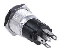 82-45511113 EAO 82 Series Illuminated Push Button Switch, Momentary, Panel Mount, 16mm Cutout, SPDT, Red LED, 12V, IP65, IP67