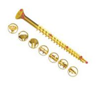 zzv60238ce UNIFIX VORTEX Pozidriv Countersunk Steel Wood Screw, Yellow Passivated, Zinc Plated, 5mm Thread, 70mm Length