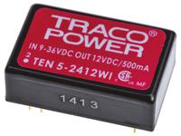ten-5-2412wi TRACOPOWER TEN 5WI DC-DC Converter, 12V dc/ 500mA Output, 9 → 36 V dc Input, 6W, Through Hole, +85°C Max Temp