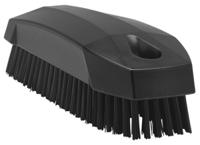 64409 Vikan Hard Bristle Black Scrubbing Brush, 17mm bristle length, Polyester bristle material