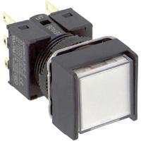 a165l-awm-24d-2 Omron A16 Series Illuminated Push Button, Panel Mount, 16mm Cutout, DPDT, IP65