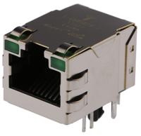 1-6605834-1 Bel-Stewart MagJack Series Female RJ45 Connector, Through Hole, STP Shield Right Angle 1 -Way