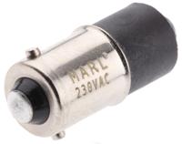215-532-76-38 Marl Green LED Indicator Lamp, 230V ac, BA9s Base, 4.8mm Diameter, 900mcd