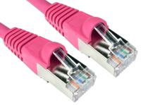 251-5235 RS PRO, 15m Cat6a, Pink RJ45 to Male RJ45 Male, S/FTP Shielded, Terminated LSZH Sheath