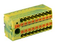 1091670 Phoenix Contact Distribution Block, 19 Way, 2.5mm², 57A, 450 V, Green/Yellow