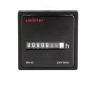 bw-4028-230v-60-hz Muller BW40 Hour Meter, 6 Digit Analogue, 60 Hz, 230 V ac