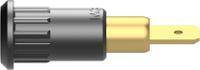 643010-22 Staubli Red Socket Test Socket, Tab Termination, 25A, 30V ac, Gold Plating