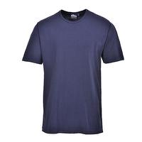 b120narxxxl Portwest Navy Cotton, Polyester Short Sleeve T-Shirt, UK- 3XL, EUR- 3XL