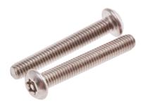 621-2653 RS PRO Plain Button Stainless Steel Tamper Proof Security Screw, M3 x 20mm