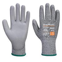 a622g7rxxl Portwest Grey Elastane, Elastic, Fibreglass, HPPE, Polyester Glove, Size 11, Polyurethane Coating