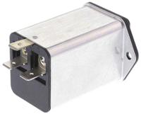 dc122102001 Schurter 2A, 250 V ac Male Panel Mount Filtered IEC Connector DC12.2102.001