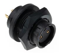 en3p2fx Switchcraft Circular Connector, 2 Contacts, Panel, Standard Connector, Socket, Female, IP68, IP69K, EN3 Series