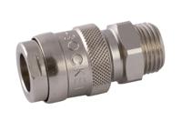 176-2005 RS PRO Nickel Plated Brass Male Quick Air Coupling, G 1/2 Male 1/2in Threaded